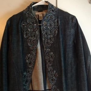 Chico's Dark Wash Denim Jacket